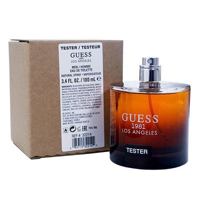 ☆MOMO小屋☆ GUESS 洛杉磯 1981 男性淡香水 100ml TESTER 環保盒無蓋