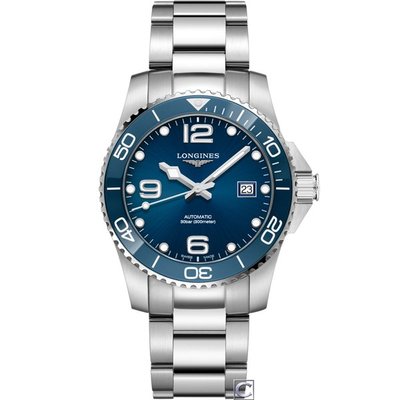 LONGINE浪琴深海征服者陶瓷框潛水機械錶 L37814966 藍41mm