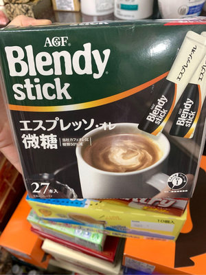 愛買JAPAN❤日本 AGF 義式濃縮咖啡 咖啡歐蕾  微糖 27入 現貨