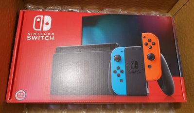 全新 台灣公司貨 現貨 主機 單機 空機 大台 免綁片免綁約  Nintendo Switch 新款 電力加強版 電光紅藍色