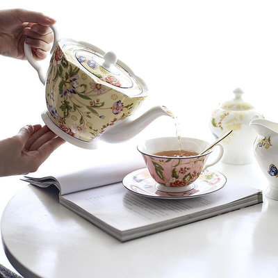 【快速出貨】英國英式下午茶茶具套組骨瓷高檔咖啡杯碟茶壺紅茶杯子陶瓷