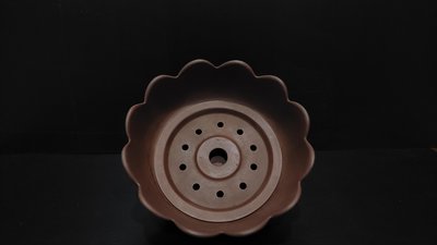 早期收藏 一 陸羽1995年 一 紫砂 兩件式 花形 茶船 泡茶盤 養壺盤