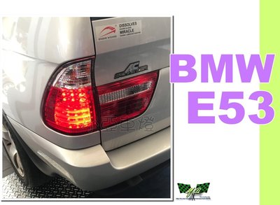 小亞車燈改裝＊全新 外銷款式 BMW X5 E53 紅白 晶鑽 LED 後燈 尾燈 特價中