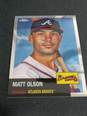 2022 Topps Chrome Platinum Matt Olson Base #387 Atlanta Braves Home Run Leader