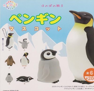 【奇蹟@蛋】 KITAN(轉蛋)ntc.puff-可愛企鵝吊飾 全6種 整套販售  NO:3522