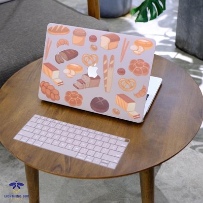現貨熱銷-北歐麵包圖案打印殼 蘋果筆電保護殼 MacBook Air Pro13 14 16吋2021  M1 Mac保