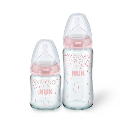 現貨 保溫奶瓶【直營】德國進口NUK經典寬口徑新生兒防脹氣玻璃奶瓶120/240ml