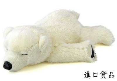 現貨可愛呆萌 柔軟 北極熊大熊白熊熊睡覺 野生動物絨毛絨娃娃玩具玩偶擺件裝飾品收藏品禮品可開發票