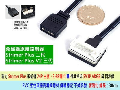 台灣貨 聯力發光線 Strimer Plus V2 彩虹橋 5V3P ARGB 轉接線 免控制器與主板同步 節省佈線空間