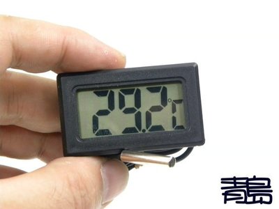 Y。。。青島水族。。。F-089B店長嚴選-口袋型 電子式 液晶顯示 溫度計(防水金屬探頭)==黑色