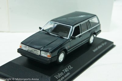 【現貨特價】1:43 Minichamps Volvo 740 GL estate 1986 深藍 ※限量500台※