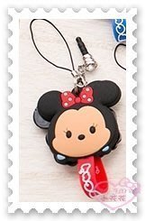 ♥小公主日本精品♥《Disney》迪士尼 米妮 充電線 耳機 集線器 捲線器 防塵塞 00408608
