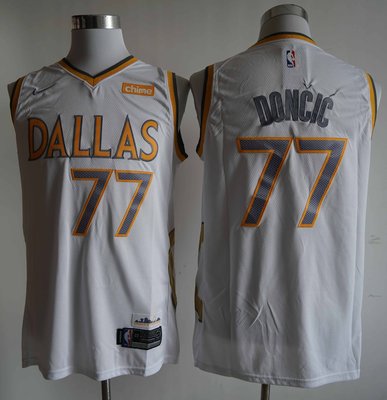 盧卡·唐西奇(Luka-Doncic)NBA達拉斯小牛隊 2021新款 城市版 白色 球衣 77號