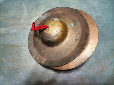 早期老台灣手工銅鈸6吋半