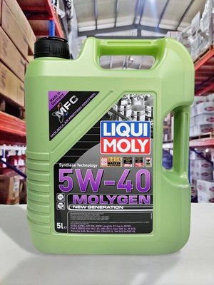 『油工廠』LIQUI MOLY MOLYGEN 5w40 液態鉬機油 摩護 二硫化鉬 鉬鎢元素 高效高轉扭力 5L