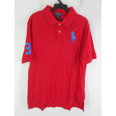 男 ~【POLO RALPH LAUREN】紅色POLO衫 XL號(5A3)~99元起標~