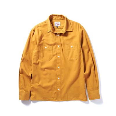 【Retrodandy】Chamois Shirt 日本法蘭絨布襯衫（芥黃 Mustard）