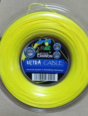 [Tennis stringer] Weiss CANNON Ultra Cable 1.23mm 網球線 四角硬線