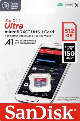 SANDISK ULTRA TF 512G 512GB MICROSD 記憶卡 讀150MB/S 台灣公司貨 台中