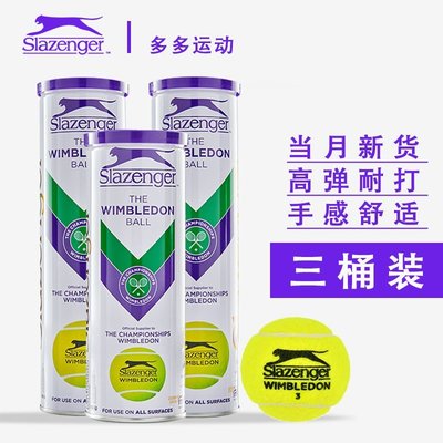 Slazenger史萊辛格網球溫網比賽用球施萊辛格豹子網球訓練球筒裝正品促銷