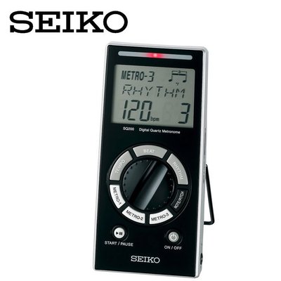 【三木樂器】SEIKO 精工 轉盤式電子節拍器 石英式數位節拍器 公司貨一年保固 SQ200 SQ-200