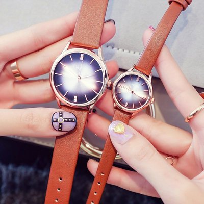 新款手錶女 百搭手錶女kezzi/珂紫學生錶女款一對漸變石英錶盤時尚簡約侶手錶批發