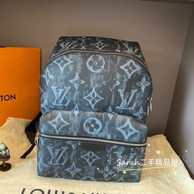 二手精品 LV 路易威登 雙肩包 後背包 M57274 DISCOVERY小號新款雙肩包 新款老花