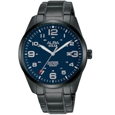 ALBA雅柏經典太陽能時尚手錶 AS32-X018SD AX3001X1 藍x黑