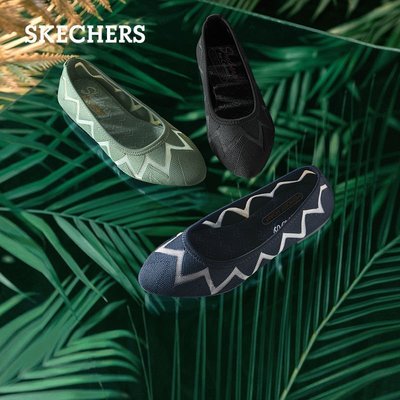 100％原廠Skechers斯凱奇夏季新款女鞋一腳蹬懶人鞋淺口尖頭休閑平底鞋單鞋