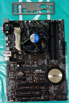 二手華碩ASUS H170-PRO (LGA1151腳位)+Intel G4600