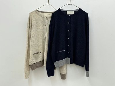 【2023山東玖月號】23SS！韓國製  YOOM  配色針織外套