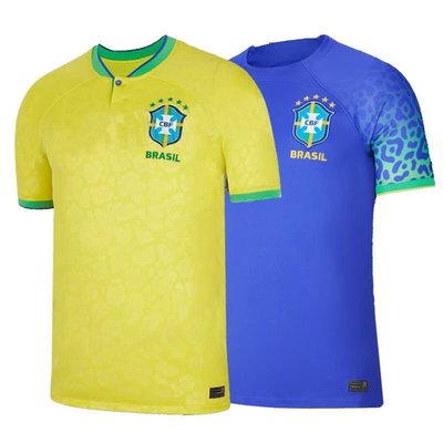 【熱賣下殺】2022卡塔爾足球世界杯巴西主客場球迷版球衣內馬爾巴西球衣新款