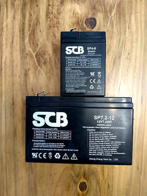全新 SCB 電池 6V 12V 密閉式鉛酸電池 多種規格 SP7.2-12 SP4-6 不斷電 電動車 儲能 設備系統
