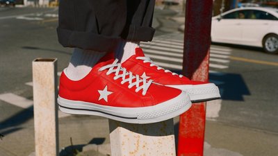 【豬豬老闆】CONVERSE ONE STAR OX 1970 紅白 皮革 三星標 休閒 運動鞋 男女鞋 158466C