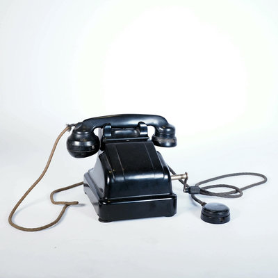 古董膠木殼3號機磁石手搖電話機日本中古昭和老物件館藏擺件稀有