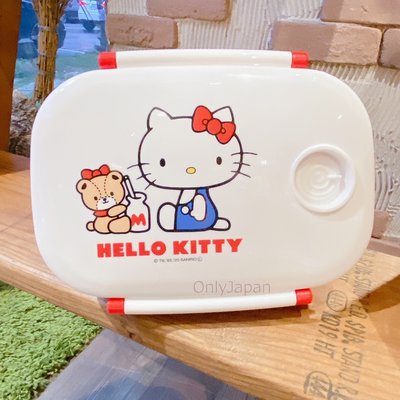 【唯愛日本】4973307528026 日本製 真空密封盒 扣式保鮮盒 800ML 凱蒂貓kitty 小熊 紅 保鮮盒
