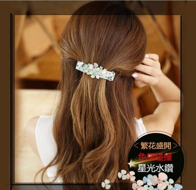 Yaya baby 髮飾 醋酸板材 清新甜美花朵 優質頂夾 髮夾（個）