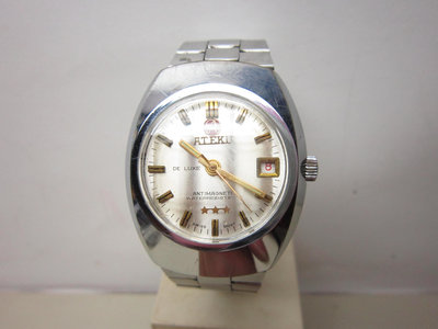 ~ㄚ爸的懷舊老錶~ ATEKU 日期顯示 手上鍊機械錶 古董錶