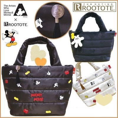 《現貨》Coco馬日本代購~日本限定~ Rootote ROO 米奇 米老鼠90周年限定 手提包 媽媽包 空氣包 肩背包