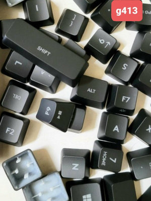 鍵盤 羅技G413機械鍵盤歐姆龍軸原廠透光鍵帽，腳撐，鍵盤線