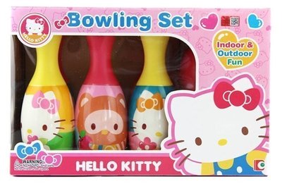 哈哈玩具屋~三麗鷗 正版授權 Hello kitty 凱蒂貓 保齡球組 玩具