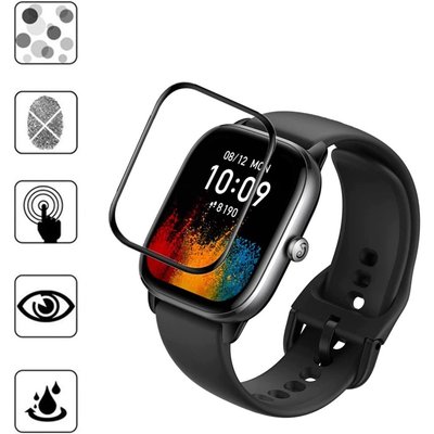 適用於 Huami Amazfit GTS 4 Mini 防刮屏幕保護膜的 3D 曲面屏幕保護膜蓋智能手錶配件 (1PC