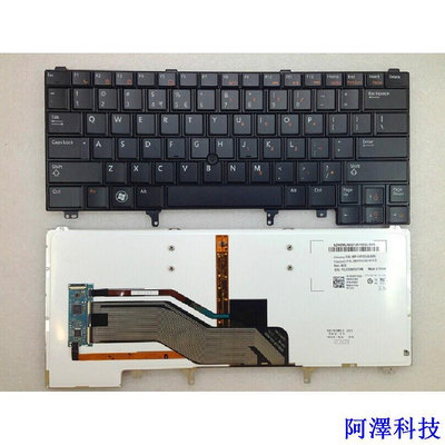 阿澤科技DELL 適用於戴爾 Latitude E6420 E6430 E6440 XT3 鍵盤美式佈局黑色帶背光