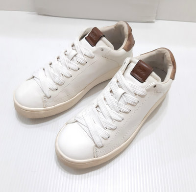 COACH 專櫃 白色皮革 綁帶 運動鞋 休閒鞋 小白鞋 型號 G3947  尺寸 US6/CN23/EU36.5