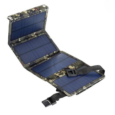 BEAR戶外聯盟【飛輝戶外】戶外防水USB太陽能電池板包  便攜式 20W太阳能充電工具 摺疊可拆卸太陽能電池板  軟式太陽能板