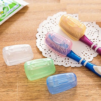 牙刷收納盒 牙刷頭保護殼 透明 收納筒 盥洗用品收納 旅行出差收納袋 萬用收納盒