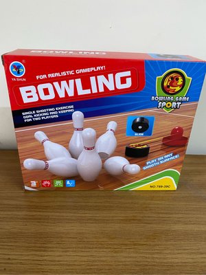 保齡球運動組 （全新品-盒子放有點久-有殘膠殘留）ST安全玩具 兒童親子桌遊