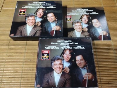 Perlman 帕爾曼 Ashkenazy Harrell Beethoven 貝多芬 鋼琴三重奏 4CD EMI
