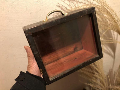 【二手】 民國木制手提箱鬧鐘盒 老木箱 老木盒 品相好 非常牢固 包老111 古玩雜項【南庭玉】