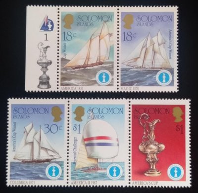 所羅門群島郵票帆船郵票(Sailboat)1987年發行#3601特價